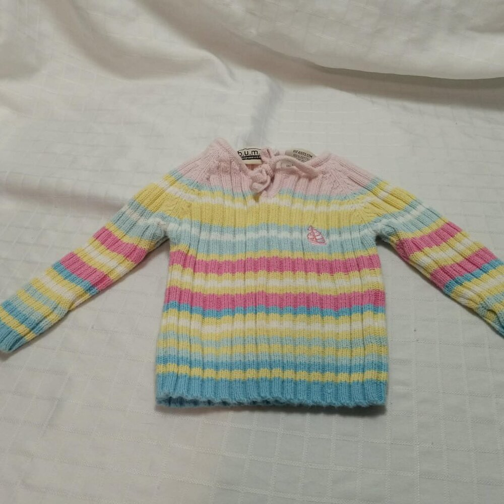 Timeless striped stretchy sweater, 100% cotton, 3 months, 2005